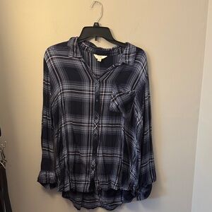 Terra & Sky Navy and White Striped Shirt